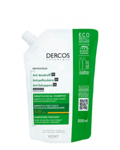 Vichy Dercos Anti-Dandruff Treatment Shampoo Refill Dry Hair, 500 ml.